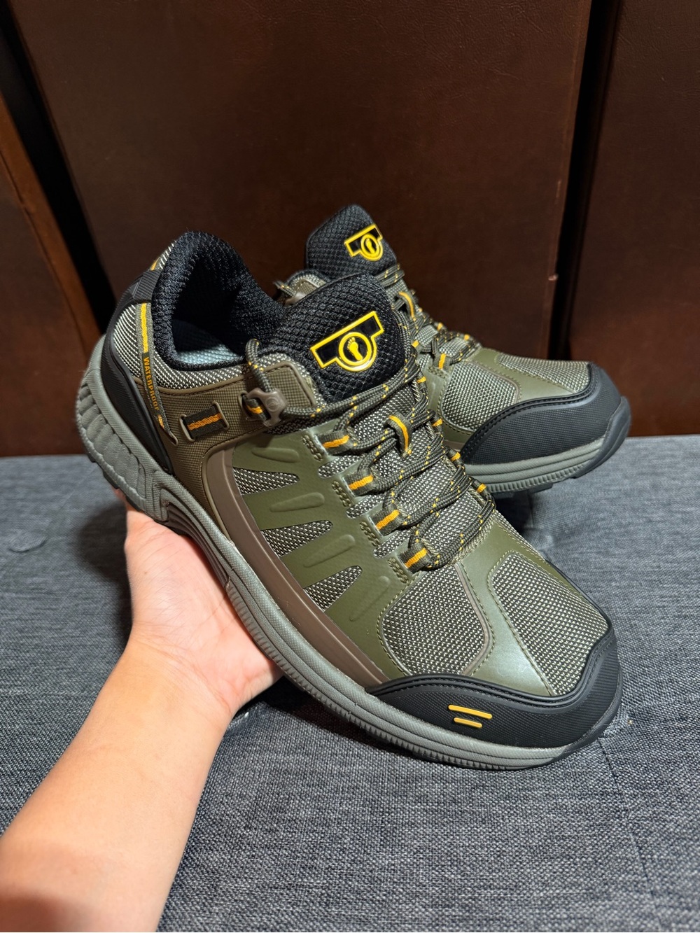 Orthofeet Avalon Women's Waterproof Orthopedic Hiking Shoes Olive Green 7.5